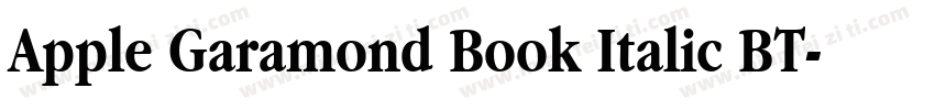 Apple Garamond Book Italic BT字体转换